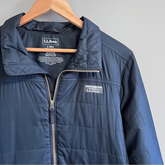 L.L.Bean Mountain Classic Winter Puffer Jacket Black Size Large Regular Mens - Picture 4 of 8